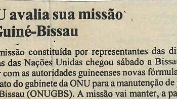 ONU avalia sua missão na Guiné-Bissau – 14 de Fevereiro de 2005