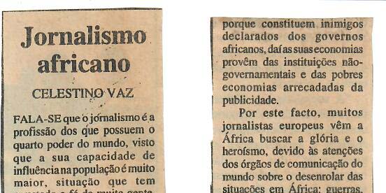 Jornalismo africano – 01 de Julho de 1997