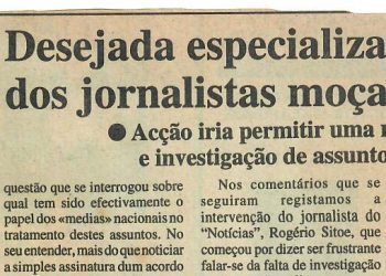 Desejada especialização dos jornais moçambicanos – 28 de Agosto de 1997