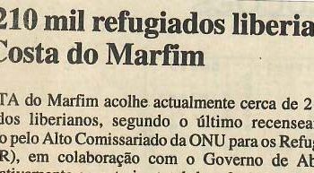Há 210 mil refugiados liberianos na Costa do Marfim – 10 de Abril de 1997