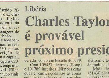 Libéria – Charles Taylor é provável próximo presidente – 22 de Julho de 1997