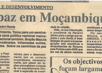 Eleições, Democracia e Desenvolvimento – a rota da paz em Moçambique – 18 de Junho de 1995