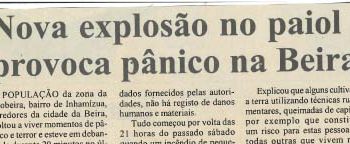 Nova explosão no paiol provoca pânico na Beira – 24 de Janeiro de 2005