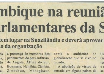 Moçambique na reunião dos parlamentares da SADC – 30 de Maio de 2005