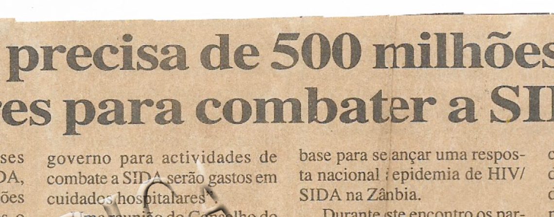 Zâmbia precisa de 500 milhões de dólares para combater a SIDA – 21 de Novembro de 2000