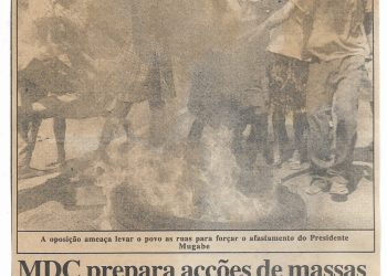 Zimbabwe – MDC prepara acções de massas para derrube de Mugabe – 01 de Novembro de 2000