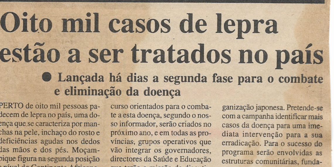 Oito mil casos de lepra estão a ser tratados no país – 30 de Outubro de 2000