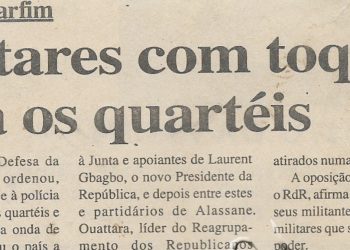 Costa do Marfim – Militares co toque para os quartéis – 31 de Outubro de 2000