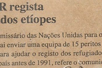 ACNUR regista refugiados etíopes – 28 de Outubro de 2000