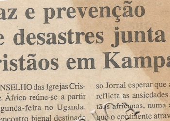 Paz e prevenção de desastres junta cristãos em Kampala – 28 de Outubro de 2000