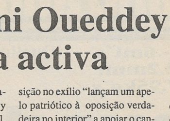 Chade – Goukouni Oueddey regressa à política activa – 01 de Março de 2001