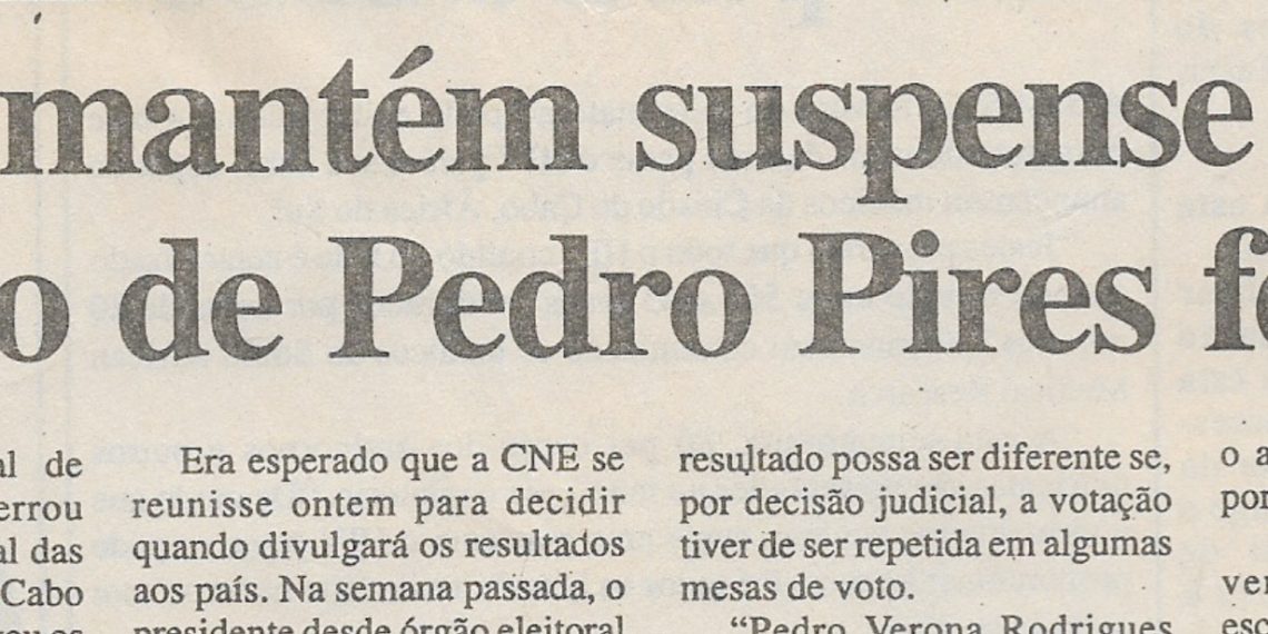 Presidenciais cabo-verdianas – CNE mantém suspense mas campo de Pedro Pires festeja – 05 de Março de 2001