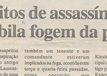 RDCongo – Suspeitos de assassínio de L. Kabila fogem da prisão – 05 de Março de 2001