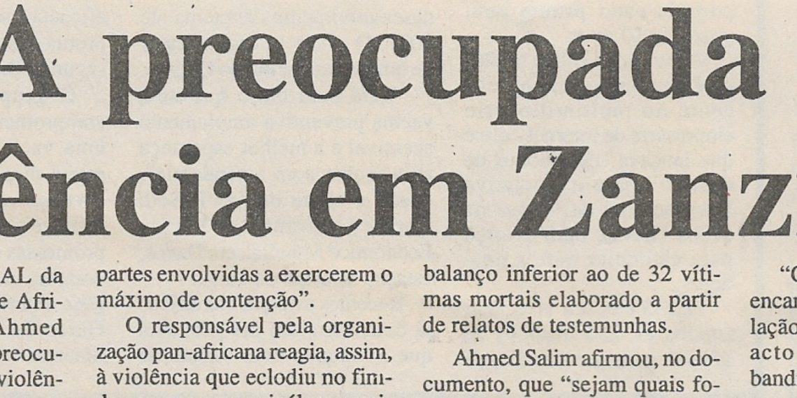 OUA preocupada com violência em Zanzibar -31 de Janeiro de 2001