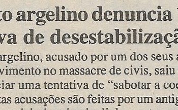 Exército argelino denuncia tentativa de desestabilização – 01 de Março de 2001