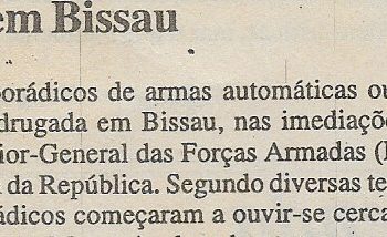 Tiros em Bissau – 06 de Março de 2001