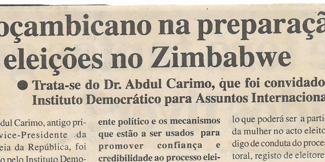 Moçambicanos na preparação das eleições no Zimbabwe – 16 de Maio de 2000