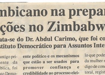 Moçambicanos na preparação das eleições no Zimbabwe – 16 de Maio de 2000