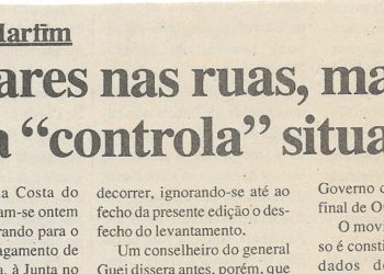 Costa do Marfimm – Militares nas ruas, mas Junta “controla” situação – 05 de Julho de 2000