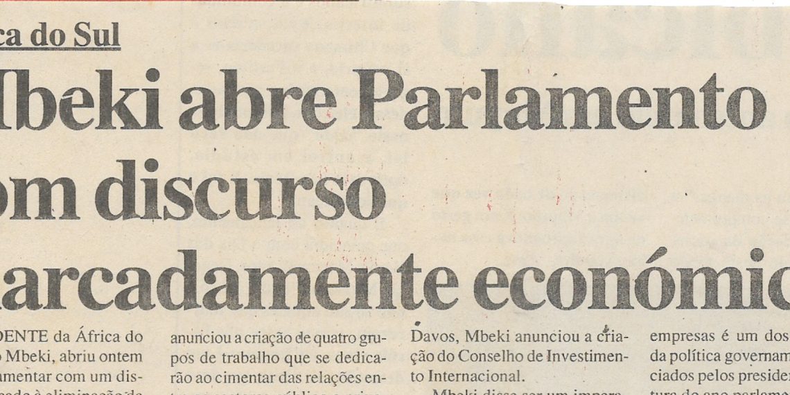 África do Sul – Mbeki abre Parlamento com discurso marcadamente económico – 05 de Fevereiro de 2000
