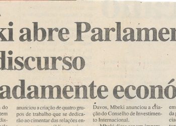 África do Sul – Mbeki abre Parlamento com discurso marcadamente económico – 05 de Fevereiro de 2000