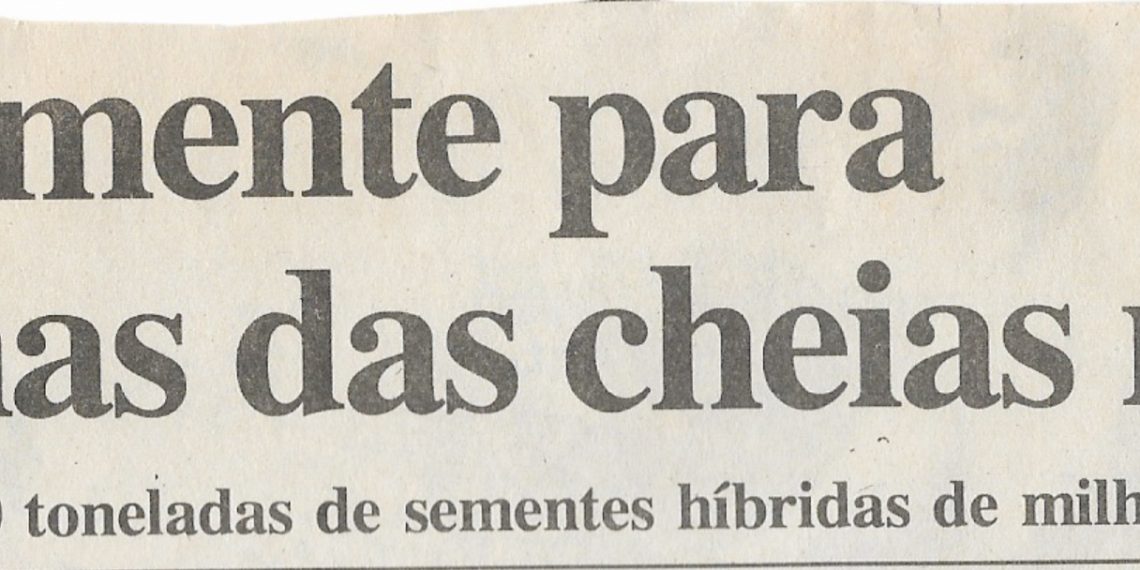 Mais semente para as vítimas das cheias no país – 30 de Maio de 2000