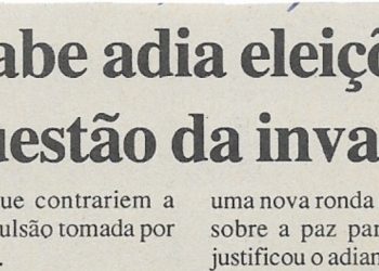 Mugabe adia eleições e distancia-se da questão da invasão de terras – 28 de Março de 2000