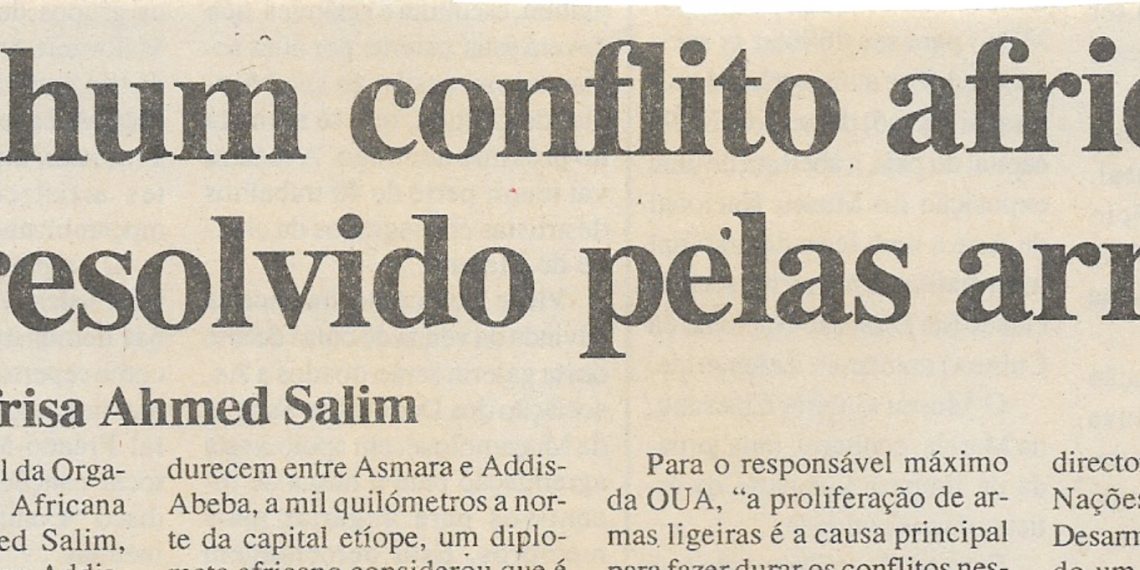 Nenhum conflito africano foi resolvido pelas armas – 19 de Maio de 2000