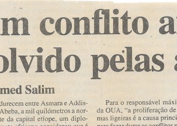 Nenhum conflito africano foi resolvido pelas armas – 19 de Maio de 2000