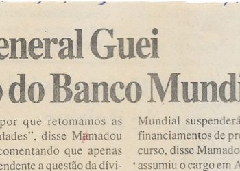 Costa do Marfim: Governo do general Guei recebe crédito do Banco Mundial – 05 de Fevereiro de 2000