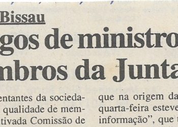 Guiné-Bissau: Cargos de ministros de Estado para membros da Junta Militar – 24 de Março de 2000