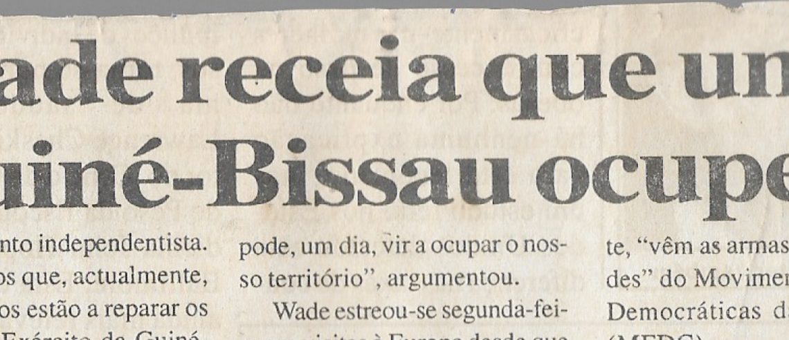 Wade receia que um dia Guiné-Bissau ocupe Senegal – 24 de Maio de 2000
