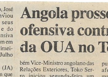 Angola prossegue ofensiva contra cimeira da OUA no Togo – 24 de Maio de 2000