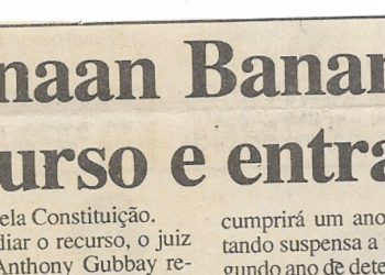 Canaan Banana perde recurso e entra na cadeia – 20 de Maio de 2000