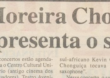 Moreira Chonguiça apresenta o seu jazz – 07 de Março de 2000