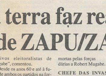 Crise de terra faz reaparecer rivalidade ZAPU/ZANU – 20 de Maio de 2000