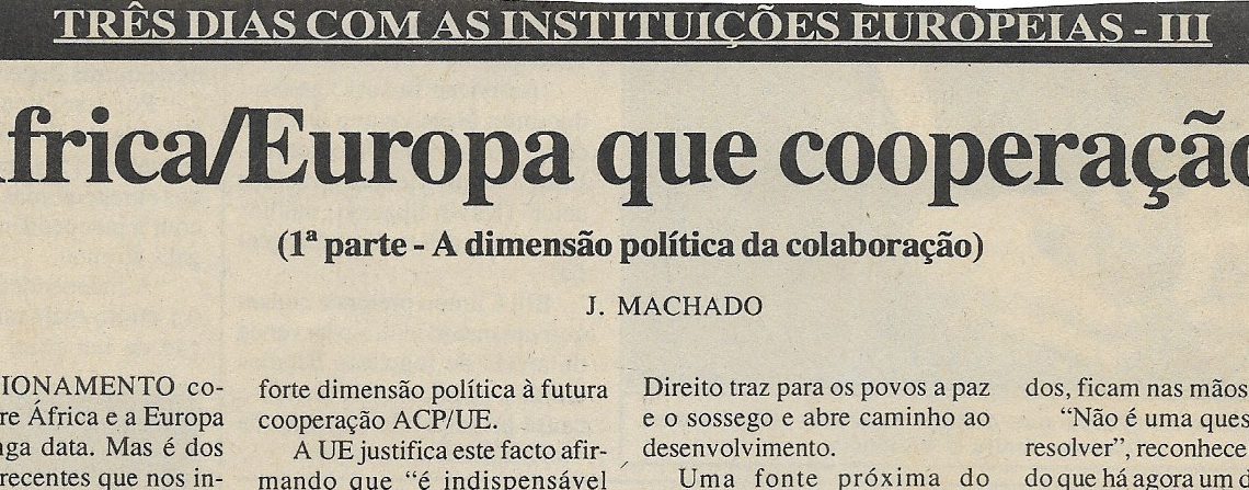 África/Europa que cooperação? – 31 de Março de 2000