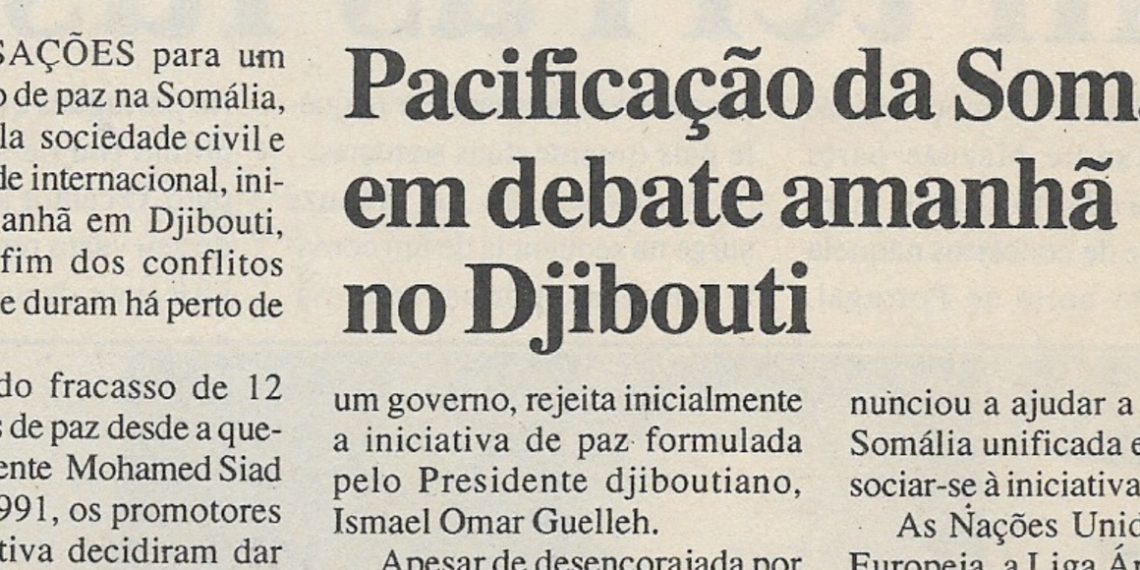 Pacificação da Somália em debate amanhã no Djibouti – 14 de Abril de 2000