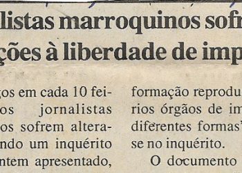 Jornalistas marroquinos sofrem restrições à liberdade de imprensa – 08 de Julho de 2000