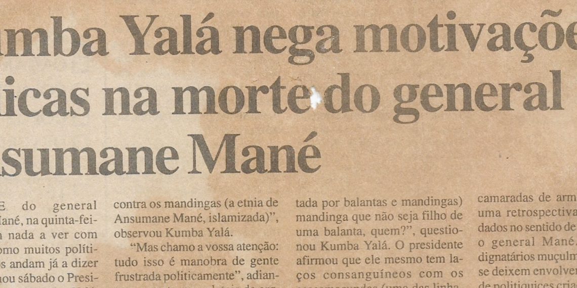 Kumba Yalá nega motivações étnicas na morte do general do general Ansumane Mané – 4 de Dezembro de 2000