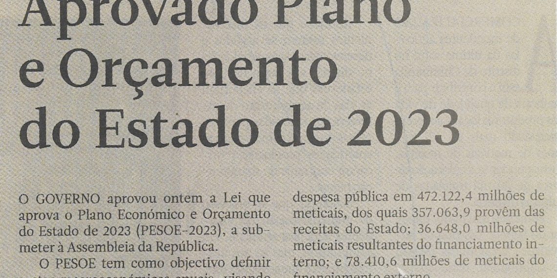 Aprovado Plano e Orçamento do Estado de 2023 – 06 de Outubro de 2022