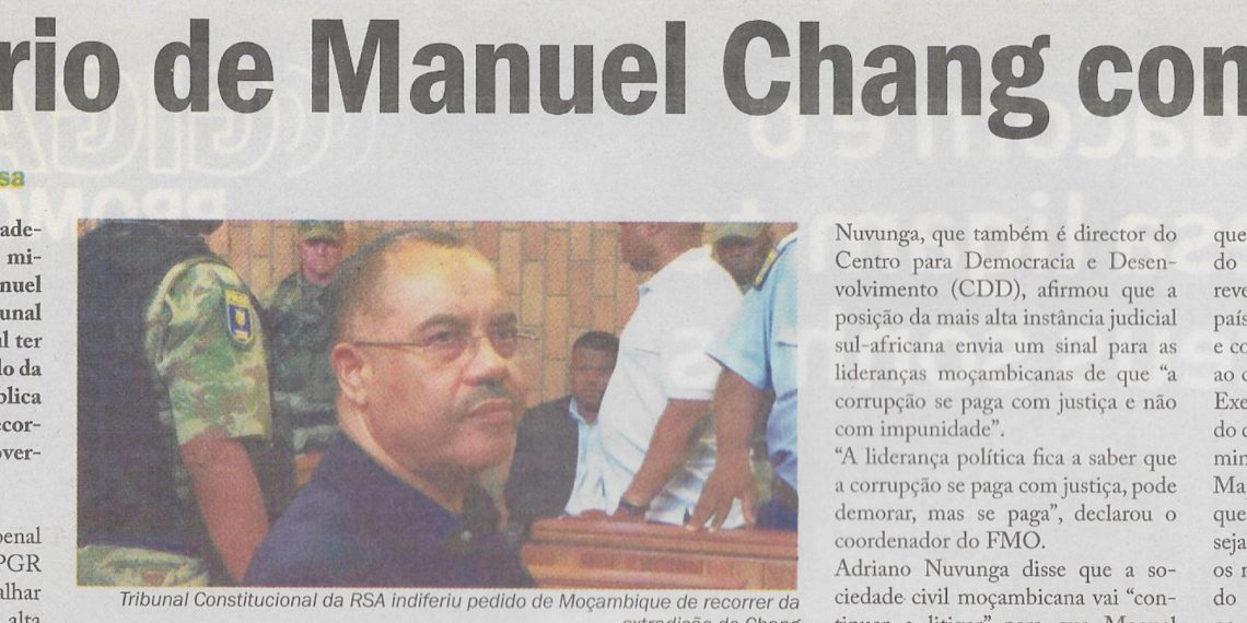 Calvário de Manuel Chang continua – 10 de Junho de 2022