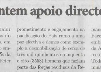 EUA garantem apoio directo ao DDR – 07 de Junho de 2022