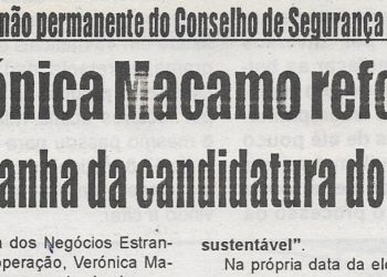 A membro não permanente do Conselho de segurança da ONU: Verónica Macamo reforça campanha da candidatura do país – 04 de Junho de 2022