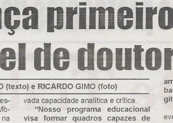 UCM lança primeiro quadro com nível de doutoramento – 09 de Junho de 2022