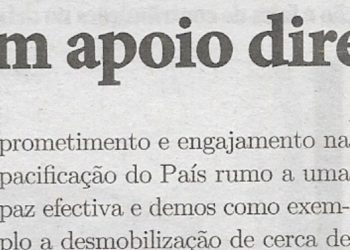 EUA garantem apoio directo ao DDR – 07 de Junho de 2022