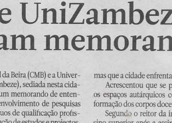 Conselho Municipal da Beira e UniZambeze assinam memorando – 24 de Junho de 2022