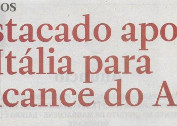 Destacado apoio da Itália para o alcance do AGP – 06 de Julho de 2022