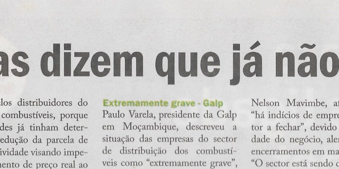 Preço de combustíveis: Gasolineiras dizem que já não está a dar – 08 de Julho de 2022
