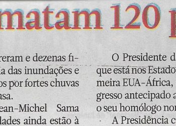 Chuvas matam 120 pessoas – 15 de Dezembro de 2022